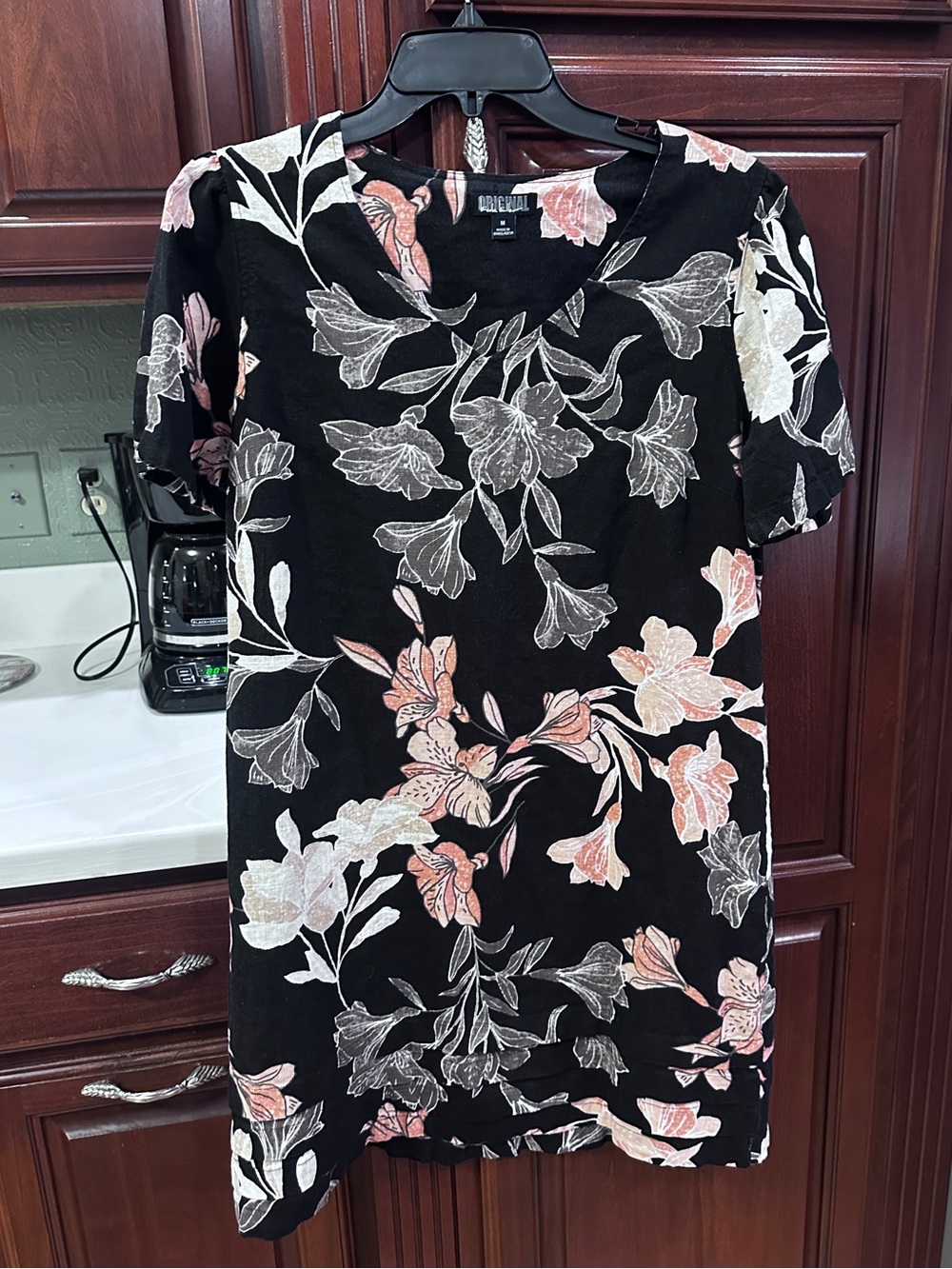 Nicole Miller Black Floral Dress - listing as MP - measurements below